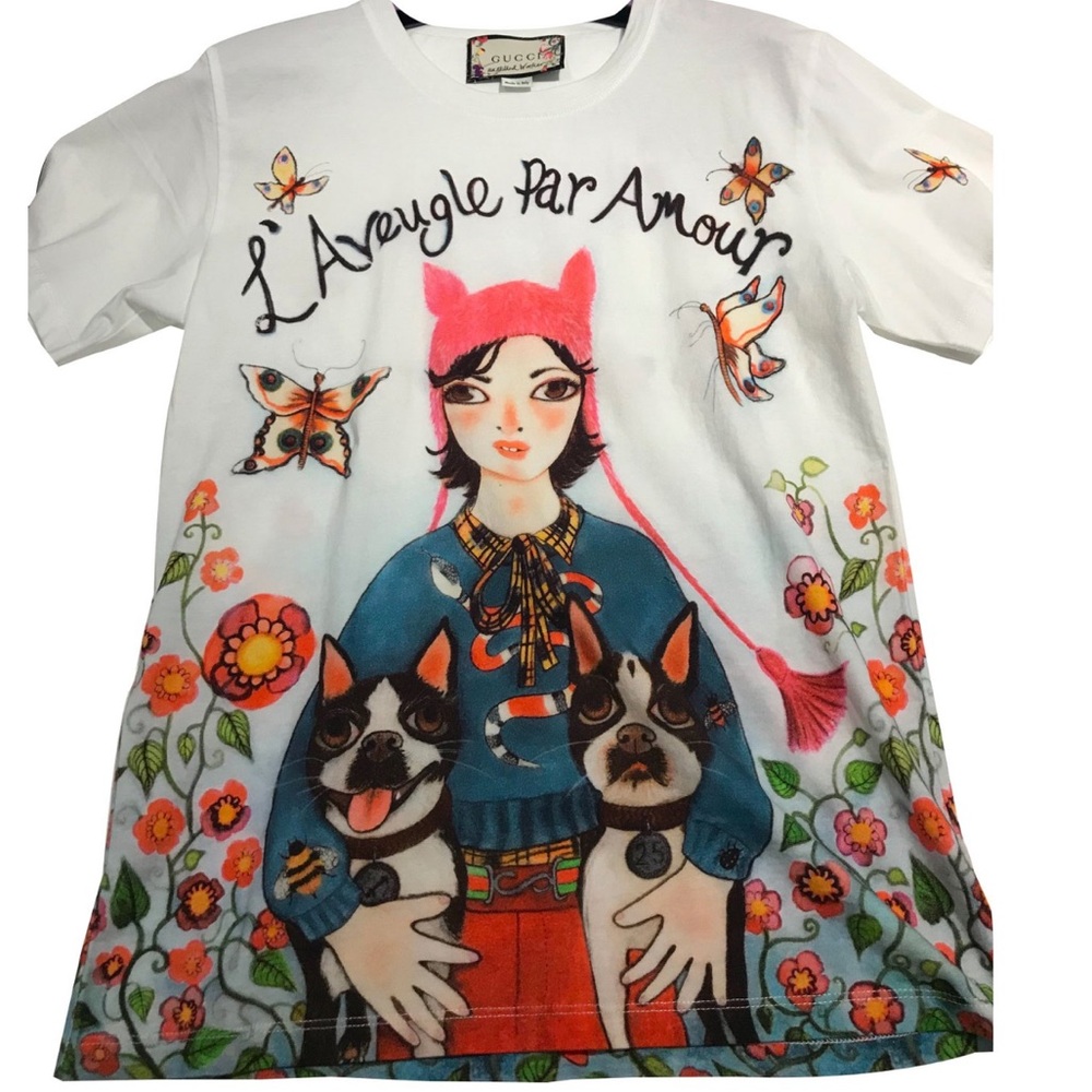 gucci original laveugle d’armour unskilled workers collaboration t-shirt, size s - Picture 1 of 3